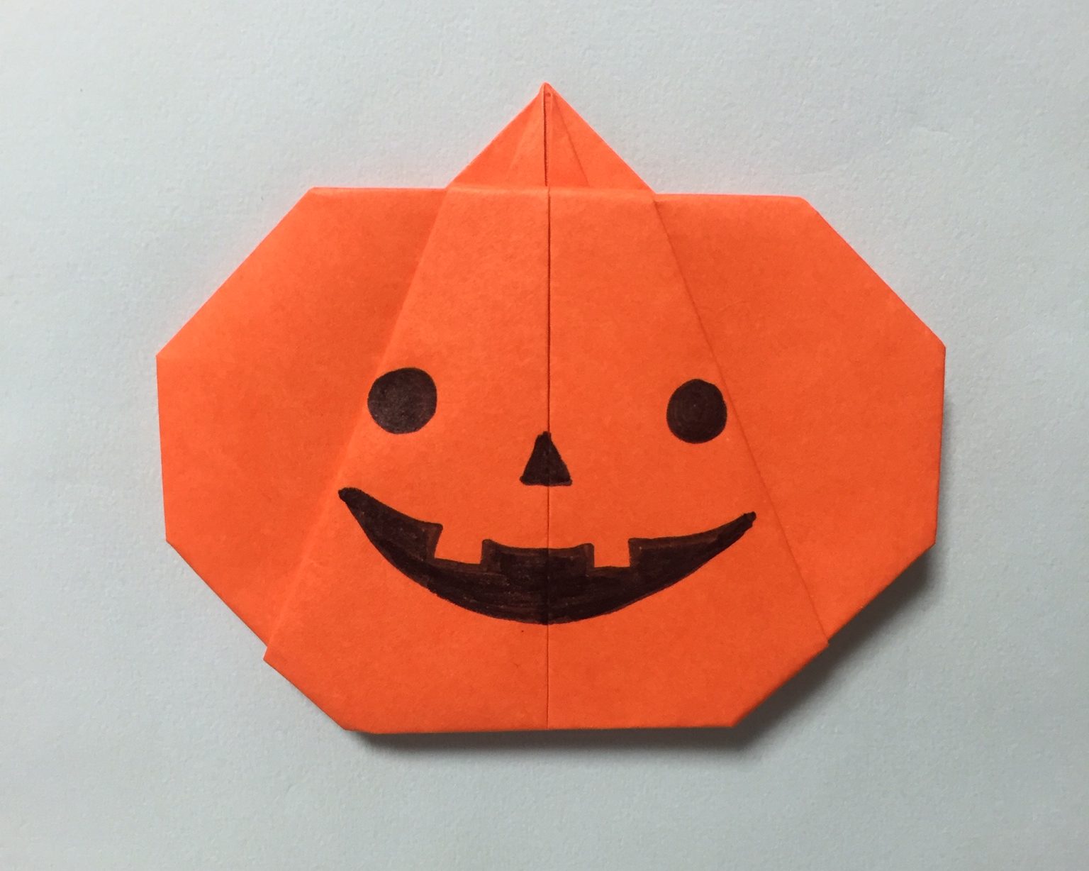 10月製作 ハロウィンかぼちゃ折り紙 動画付き